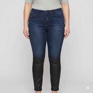 NYDJ Alina Legging Coated Ombre‎ Jeans Lift Tuck 16 Blue